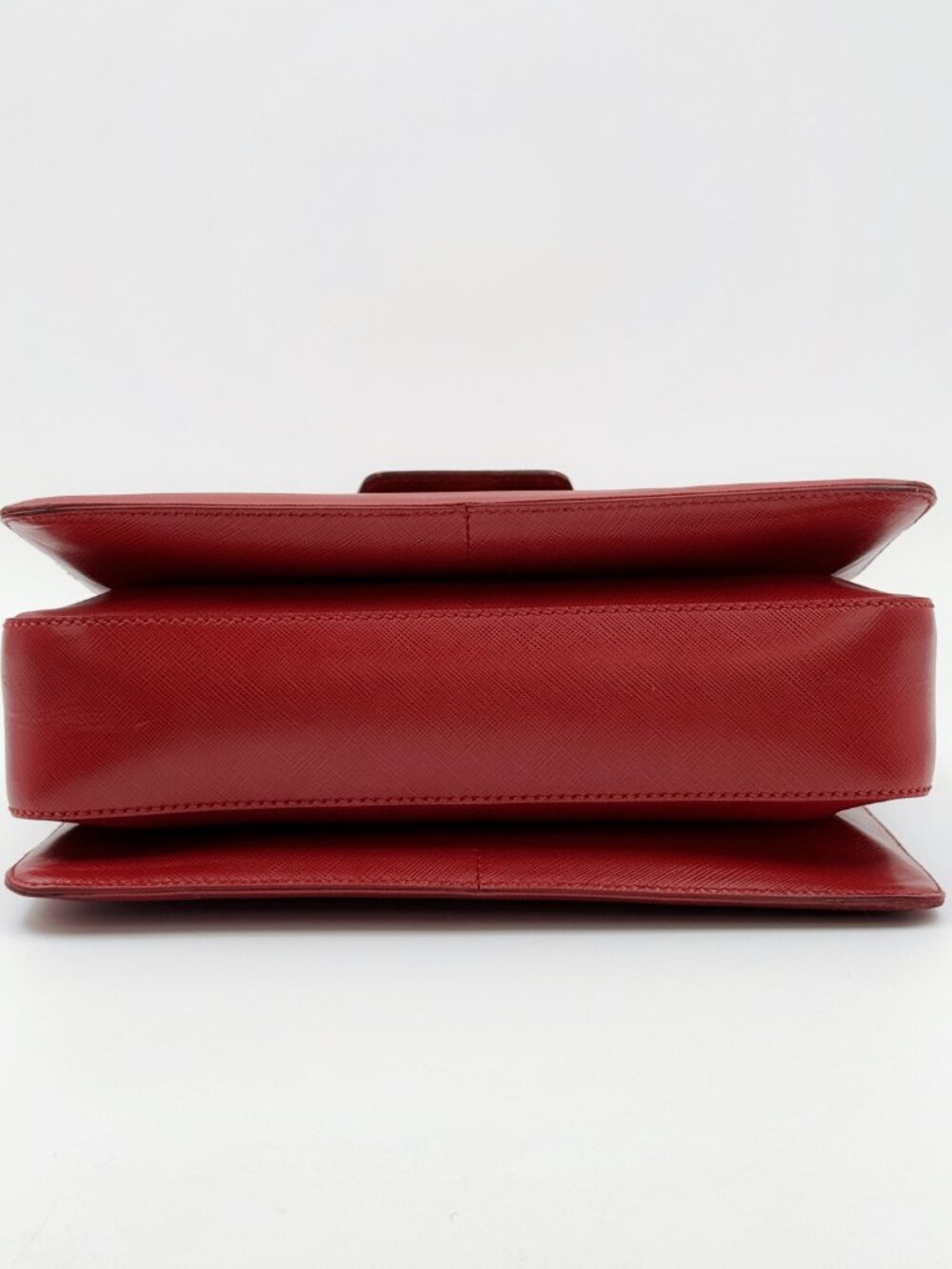 Salvatore Ferragamo Red Leather Gancini Top Handle Crossbody Bag - Picture 5 of 14